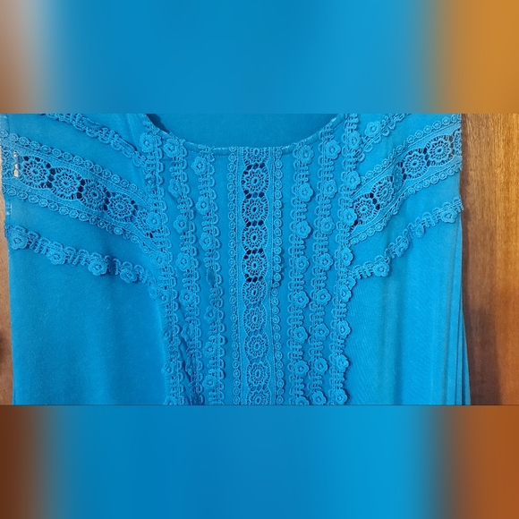 NWOT Mineral Washed Lace Embellished Sleeveless Top - Picture 3 of 7